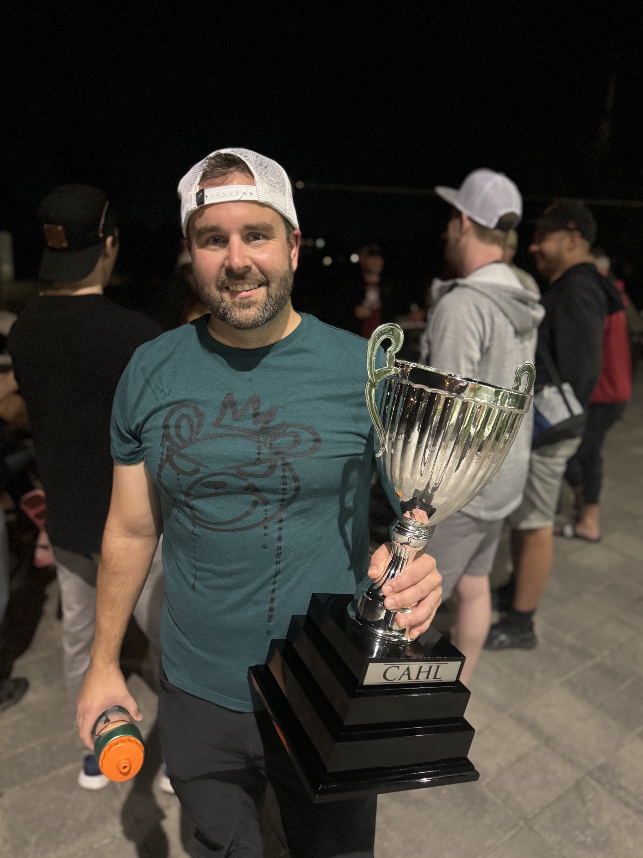 Matt Dingle with the Lauzier Cup