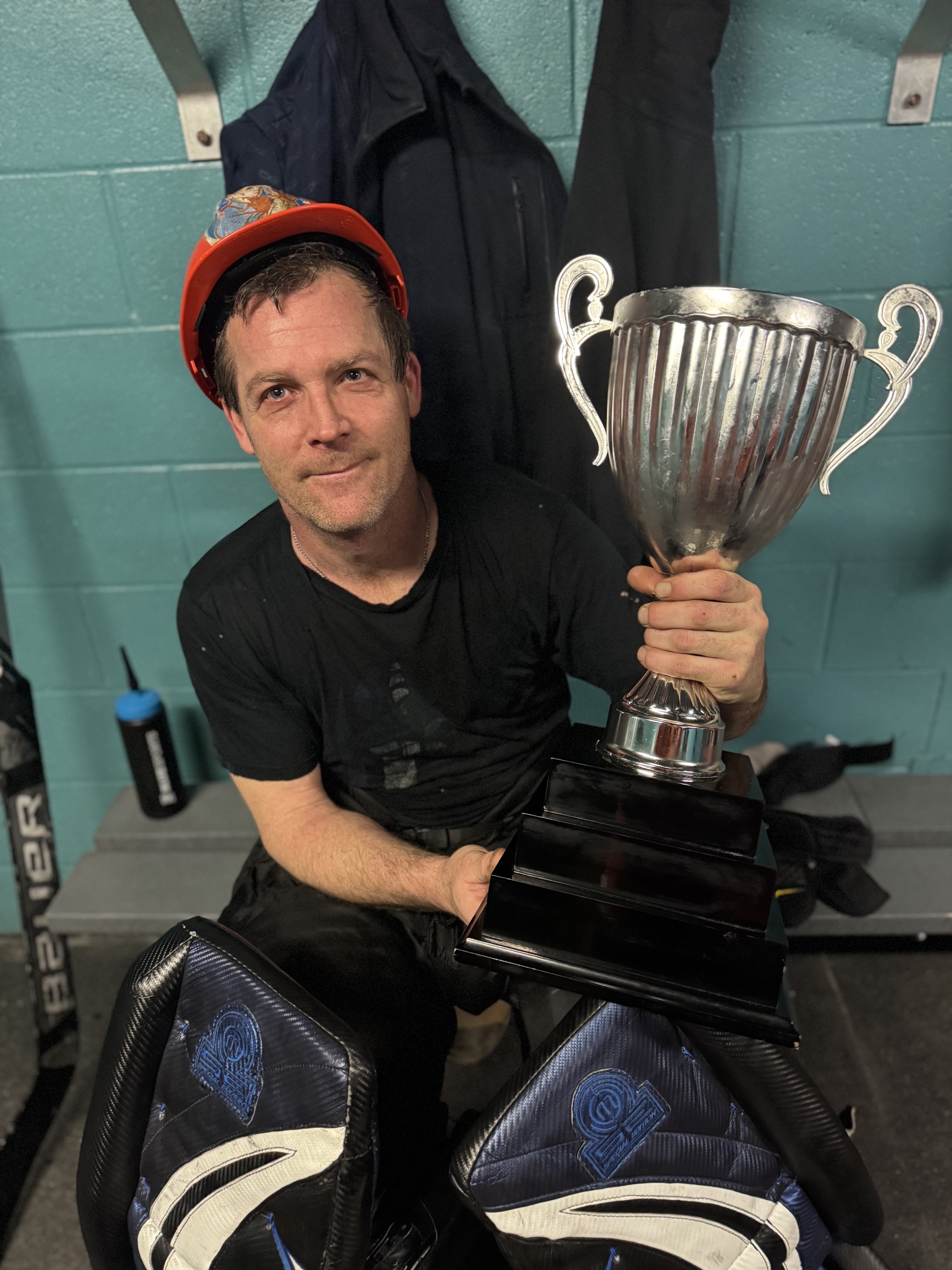 Mark Riley with the Lauzier Cup