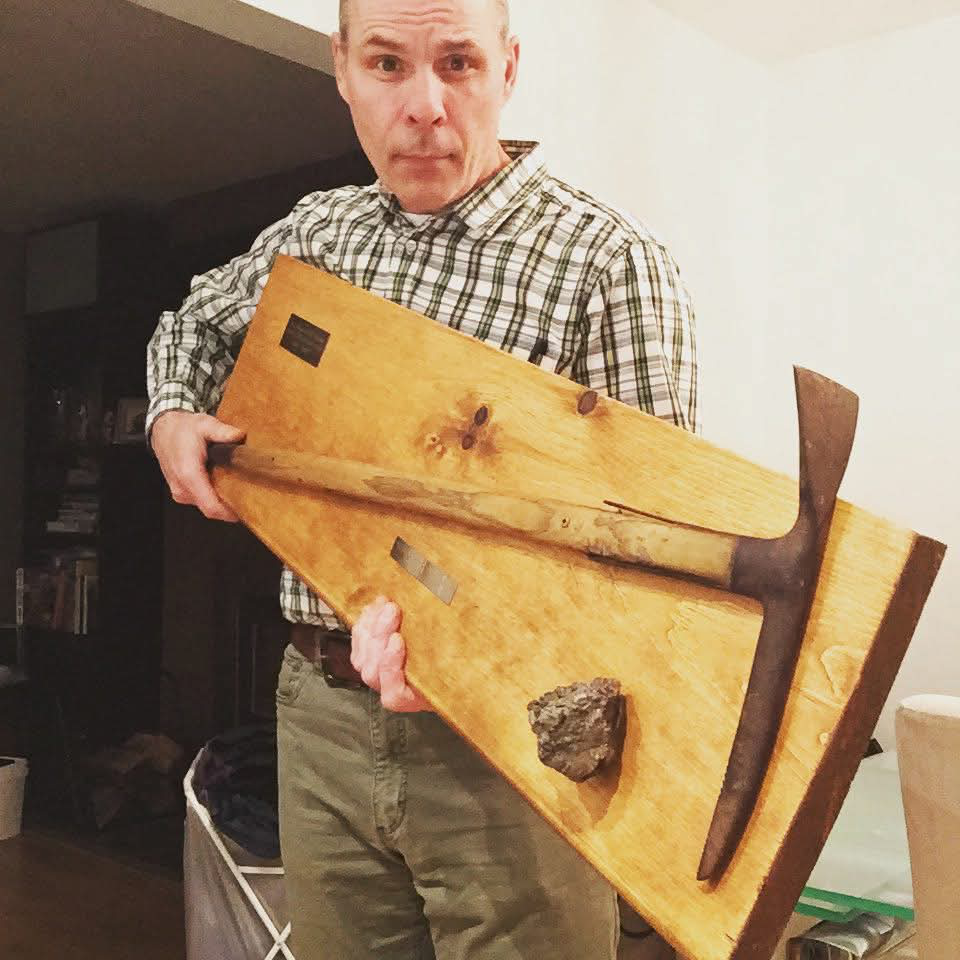 Tim Staniszewski with the first Biggest Digger Award